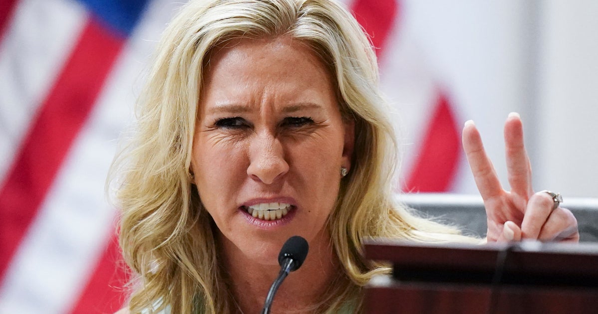NextImg:Marjorie Taylor Greene Inspires Holiday Jeer With Anti-Biden Christmas Merch