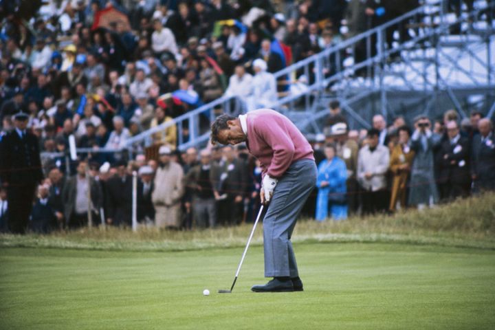 Palmer at the 1968 Open Championship at Carnoustie, Scotland.