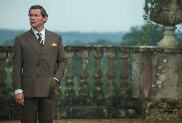 Dominic West in character as Prince Charles in Netflix's The Crown