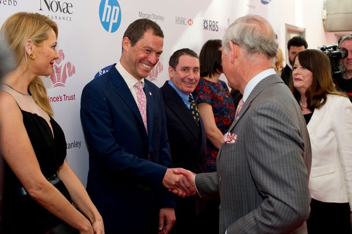 Dominic West with King Charles in March 2014