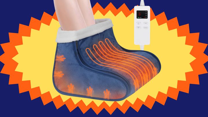 The Humicatro electric heated foot warmer is a cozy boot-shaped pouch of warmth with a machine-washable fuzzy inner liner (it's also not quite as proportionally big as it appears in this promo pic). 