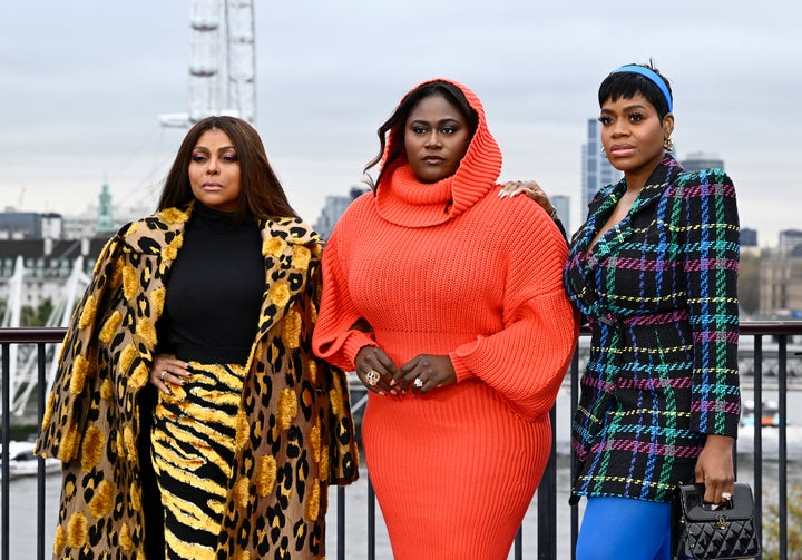 (L-R) Taraji P. Henson, Danielle Brooks and Fantasia Barrino attend "The Color Purple" Photocall in London, England.