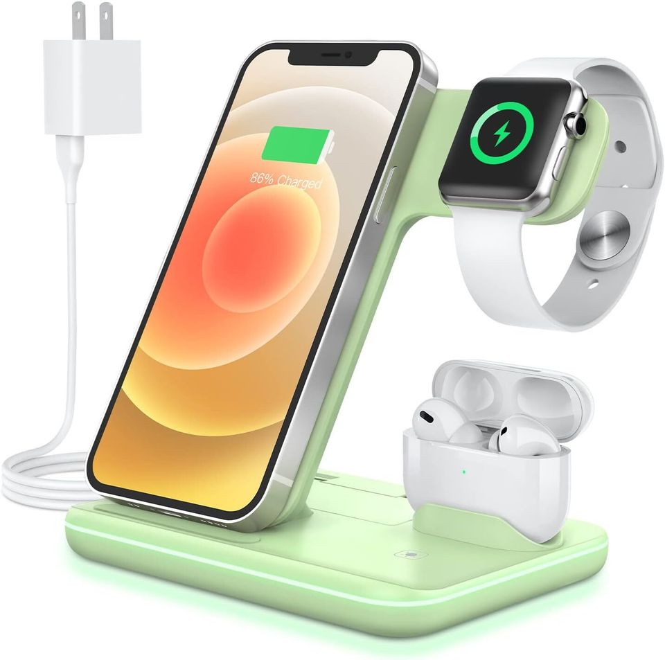 A triple device-charging dock