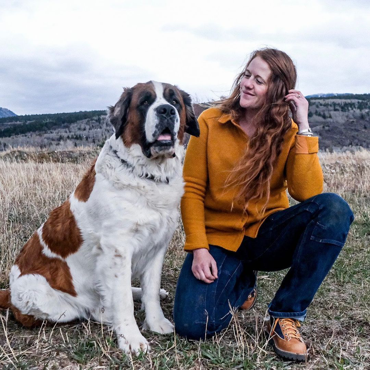 Kali Randall shared a self-portrait with one of her dogs on Facebook.