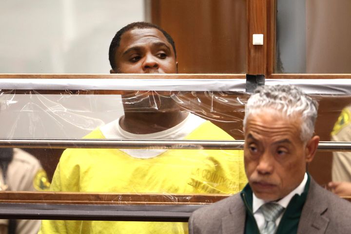 Jerrid Joseph Powell appears Monday for an arraignment at Los Angeles Superior Court that was postponed until January.
