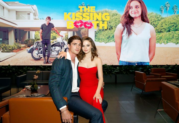 Jacob Elordi and Joey King attend a screening of The Kissing Booth in May 2018