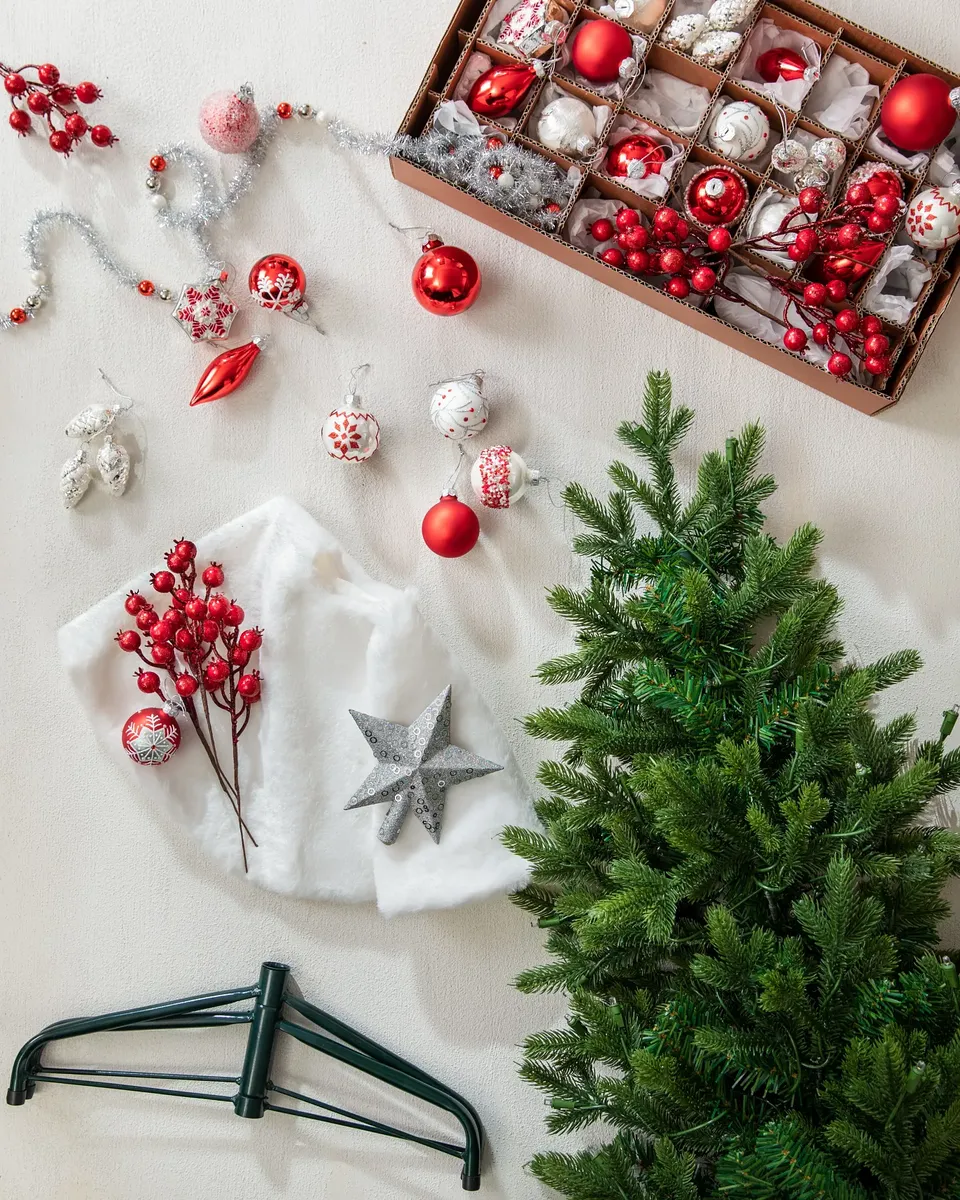 Snowflake Button & Mini Canvas Christmas Tree Ornaments - Organized Clutter