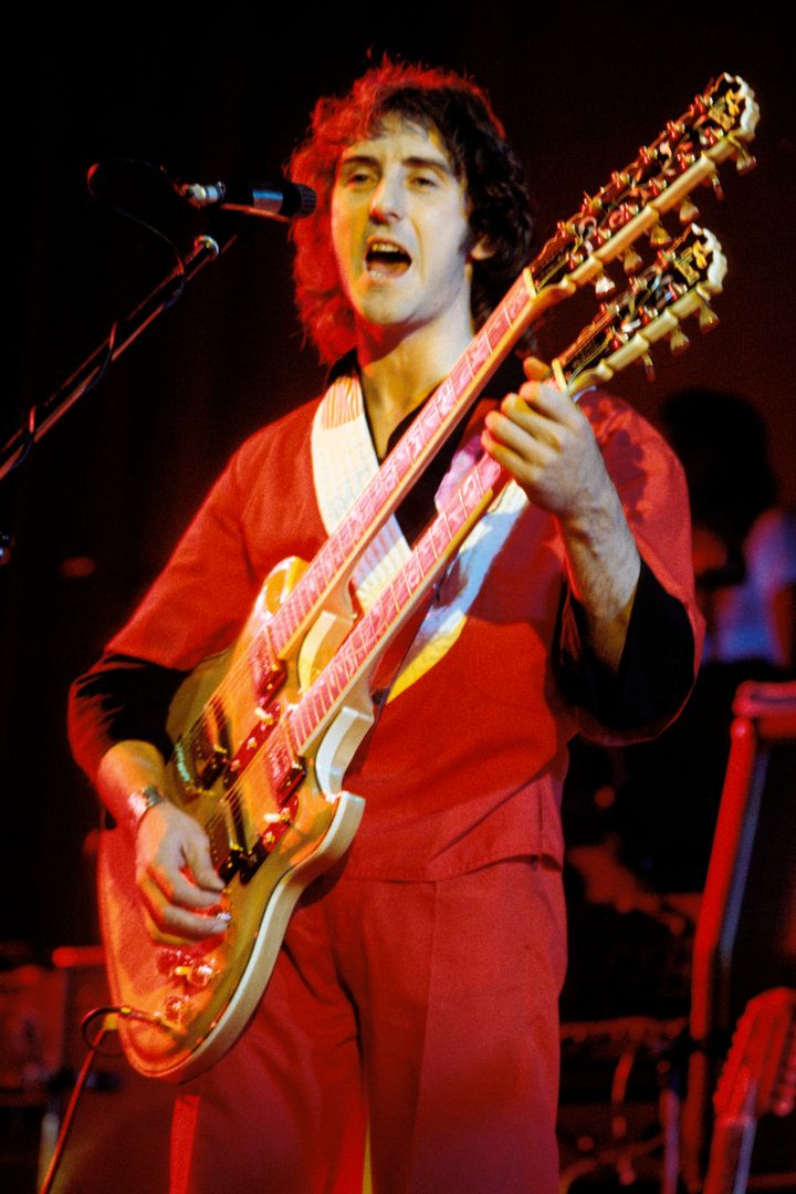 UNSPECIFIED - JANUARY 01: Photo of Denny LAINE and WINGS; Denny Laine performing live onstage c.1975 (Photo by RB/Redferns)