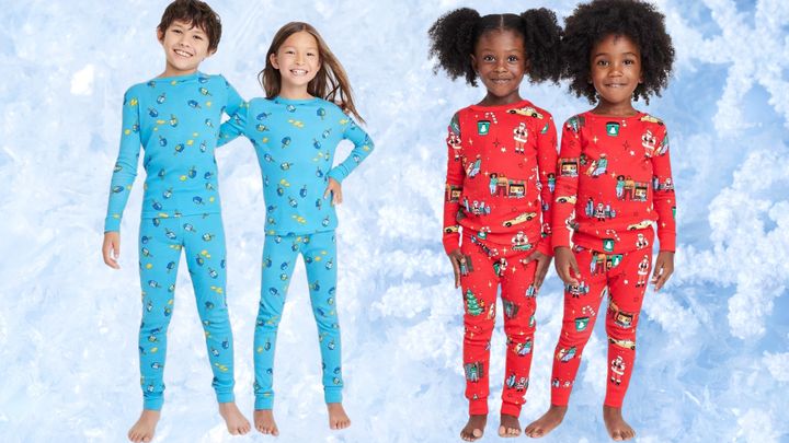 Hanukkah pajamas and Christmas city jammies from Target. 