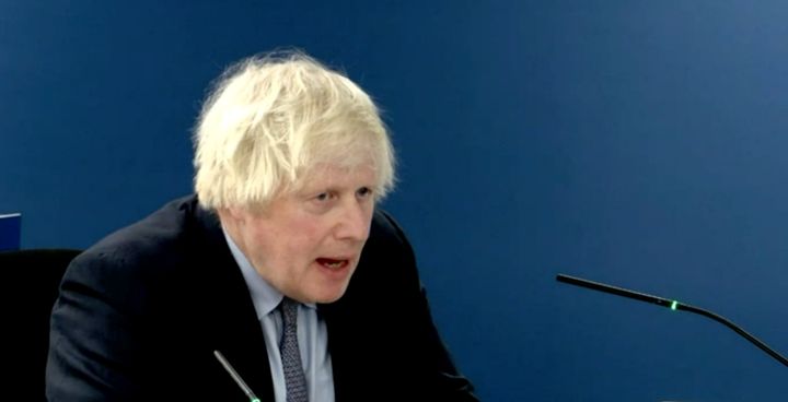 Boris Johnson begins giving evidence at the inquiry.