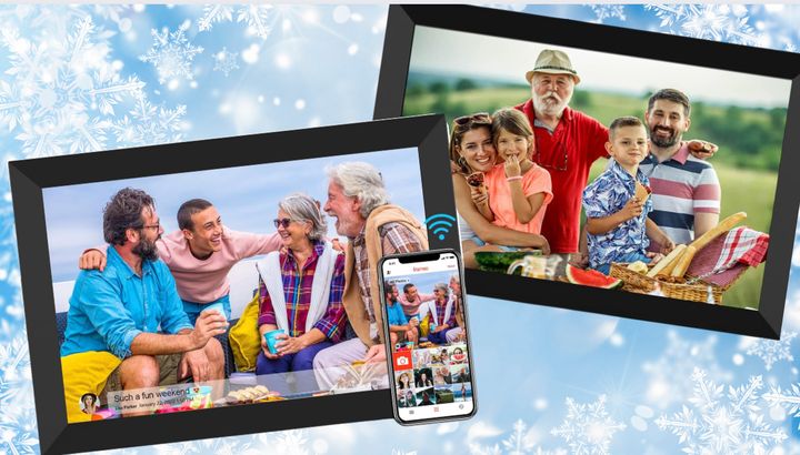 This Frameo digital photo frame is a great gift for grandparents or far-flung family members who'll love receiving new images on it. 