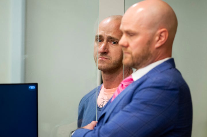 Joseph Emerson (left) is seen in a Portland, Oregon, court on Oct. 24.