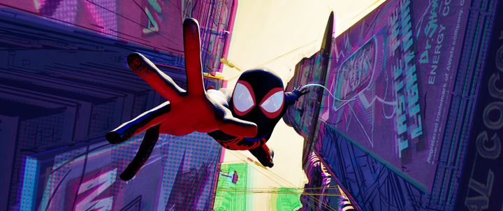 Spider-Man/Miles Morales (voiced by Shameik Moore) in "Spider-Man: Across the Spider-Verse."