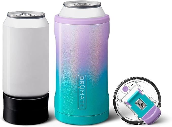 Hopsulator Slim Can Cooler 12oz Glitter - Heart and Home Gifts and