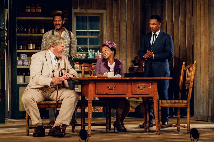 (Left to Right) Jay O. Sanders, Billy Eugene Jones, Kara Young and Leslie Odom, Jr. in "Purlie Victorious: A Non-Confederate Romp Through the Cotton Patch"