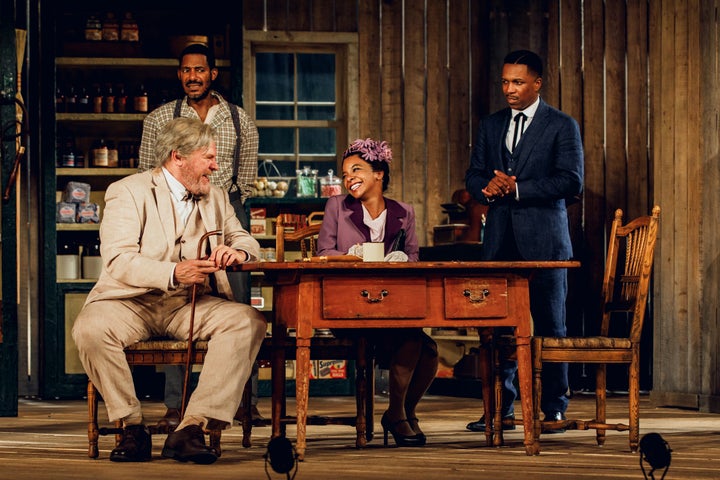 (Left to Right) Jay O. Sanders, Billy Eugene Jones, Kara Young and Leslie Odom, Jr. in "Purlie Victorious: A Non-Confederate Romp Through the Cotton Patch"