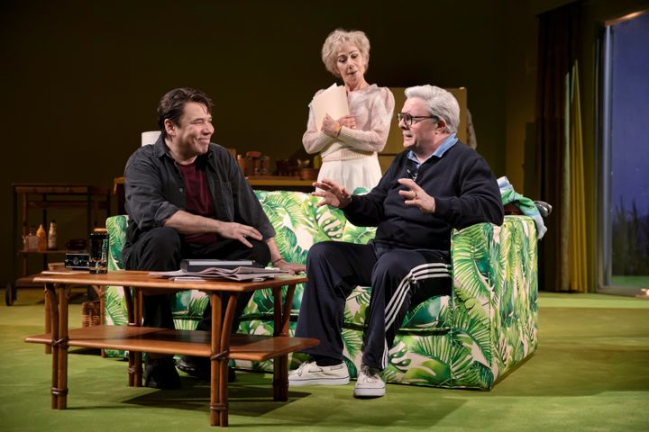(Left to Right) Danny Burstein, Zoë Wanamaker and Nathan Lane in "Pictures from Home"