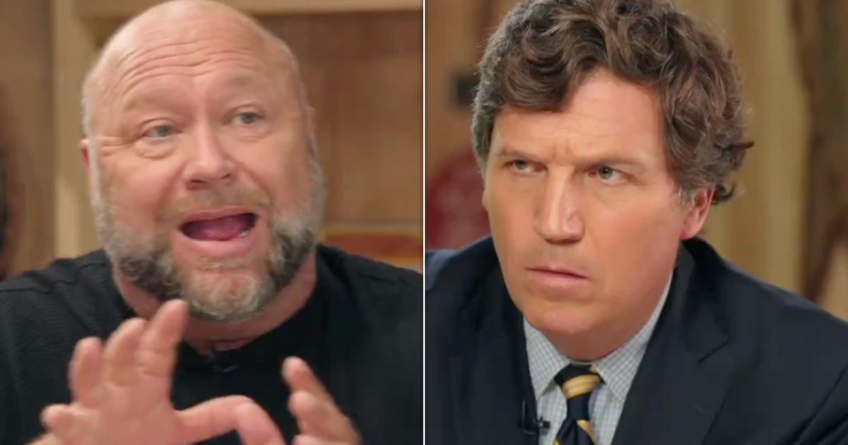 NextImg:Alex Jones Tells Rapt Tucker A Wild Claim About Joe Biden That Involves Nudity