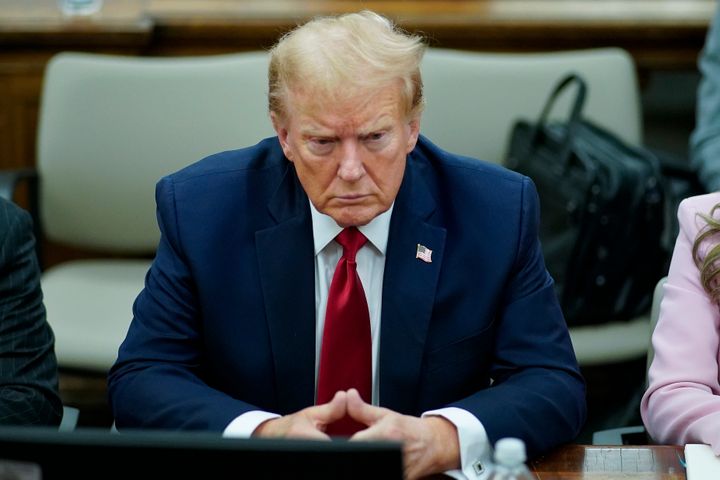 Former U.S. President Donald Trump, seen here during his civil business fraud trial in New York City, caught Republicans by surprise when he suggested he wanted to try Obamacare repeal again. (Photo by Eduardo Munoz Alvarez-Pool/Getty Images)