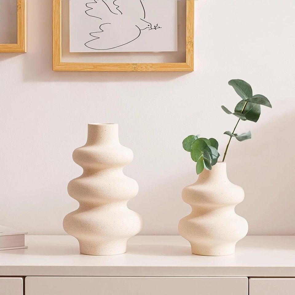 Stoneware mini vase - Light beige - Home All