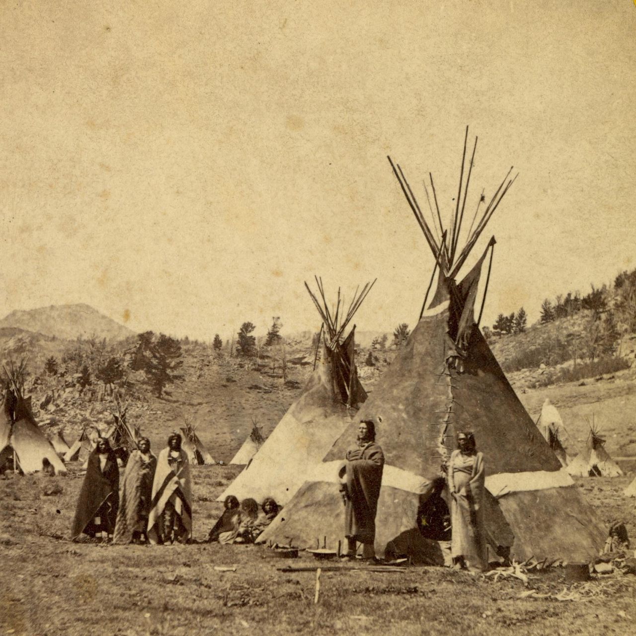 Tent of Chief Washake of the Shoshone, Wind River Mountains, ca. 1870.