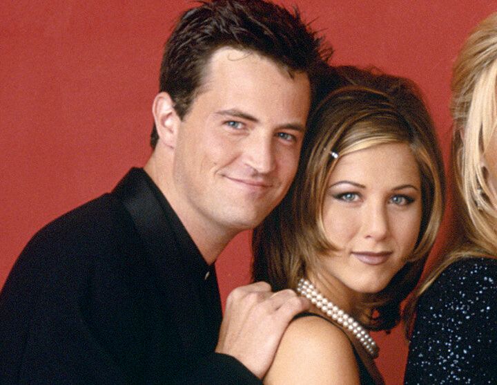 Matthew Perry and Jennifer Aniston pictured in the early days of Friends' success