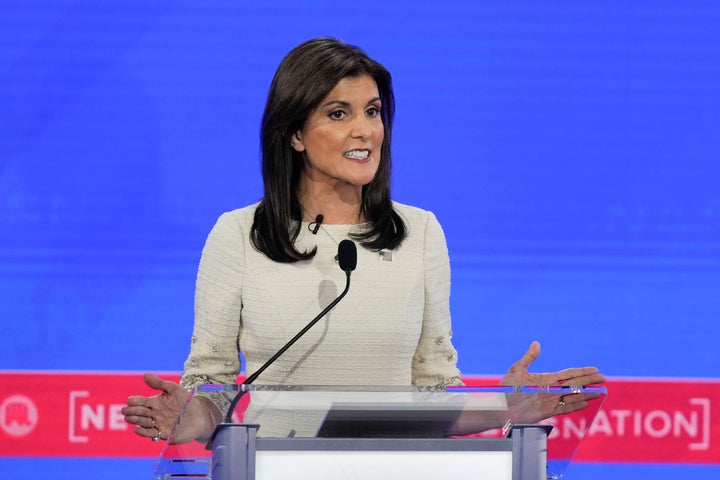 Nikki Haley, pictured during last week's GOP primary debate, is picking up a key endorsement in New Hampshire.