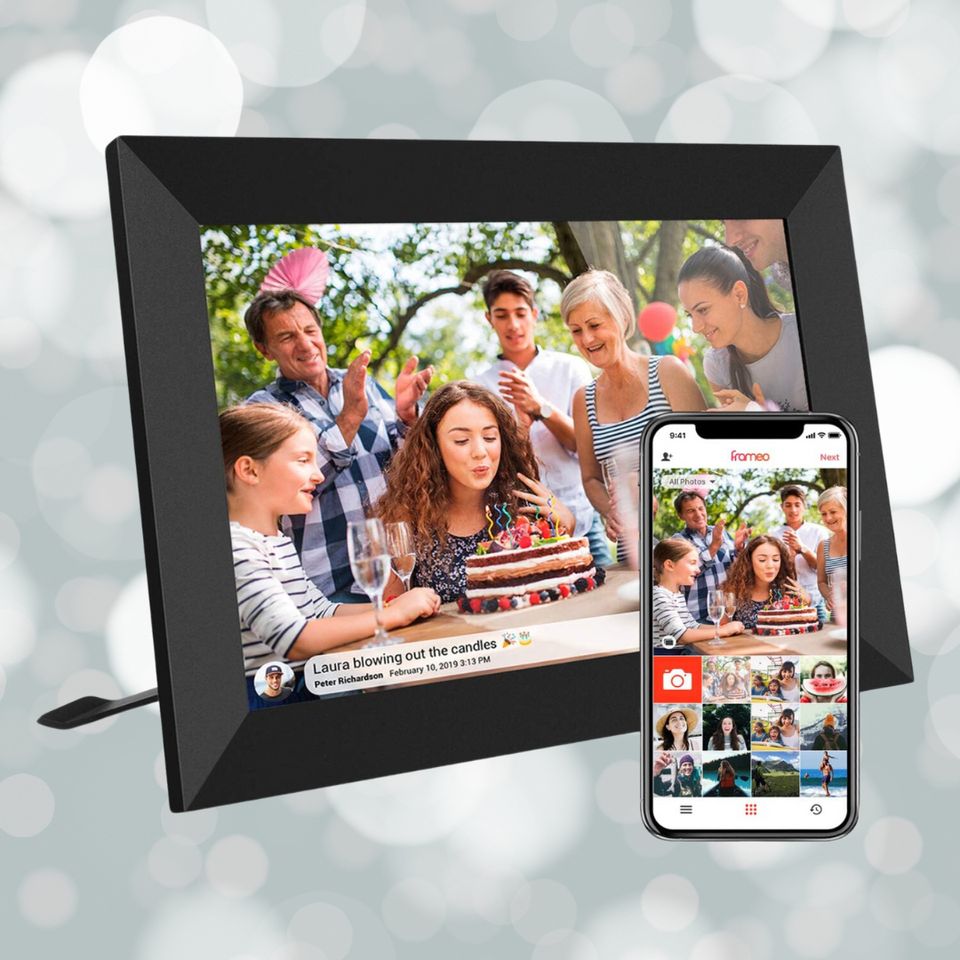 A Frameo 10.1-inch smart picture frame