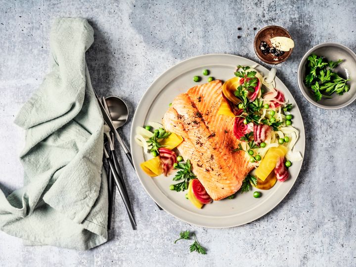 Salmon is a fatty fish that's high in omega-3 fatty acids.