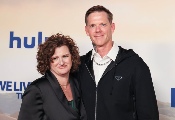 Director Melinda Maerker, left, and producer David Clayton Miller attend the Los Angeles premiere of "We Live Here: The Midwest."