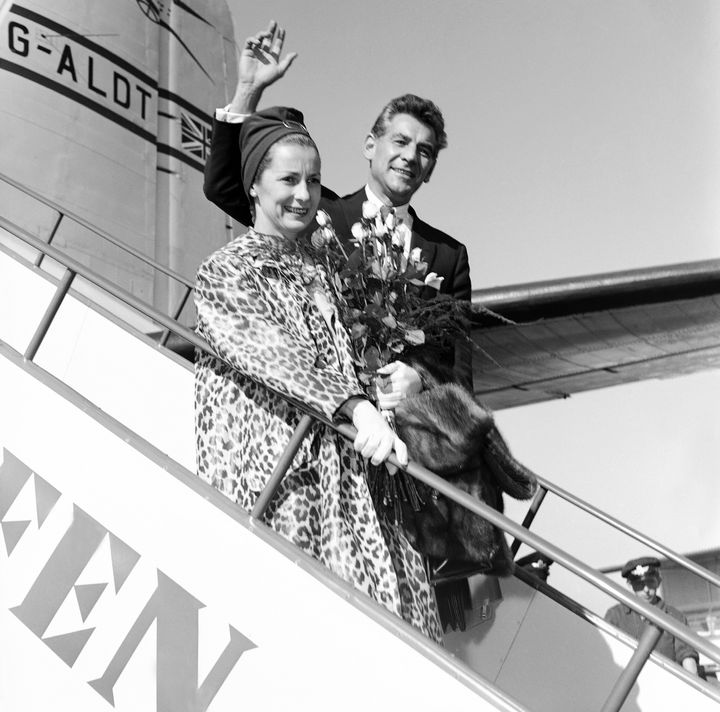 Bernstein and Montealegre, his wife, are pictured in 1959.