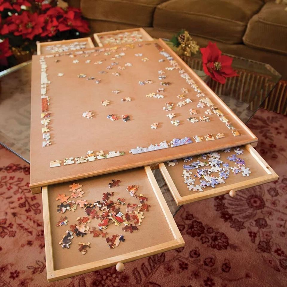 Luxe Puzzle Table - 100 à 1500 Pièces + 3 Plateaux de Tri Puzzle