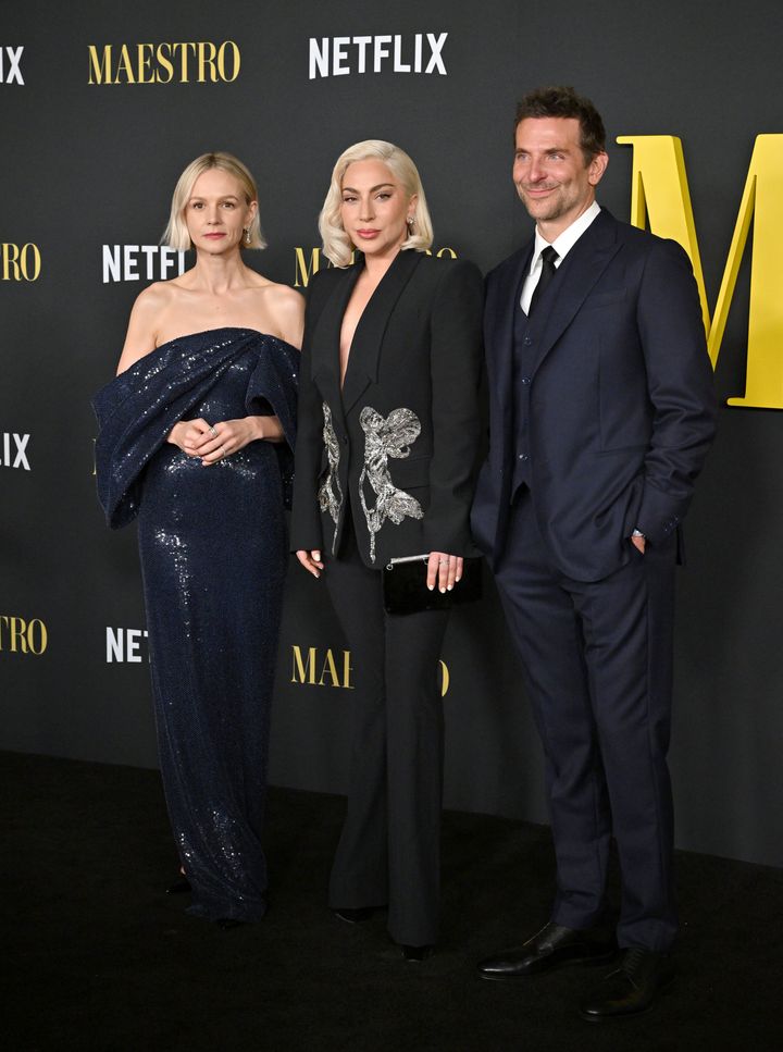 From left: Carey Mulligan, Lady Gaga and Bradley Cooper.