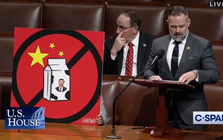 Rep. Cory Mills (R-Fla.) warned of the Chinese Communist Party “infiltrating school lunches" with its milk.
