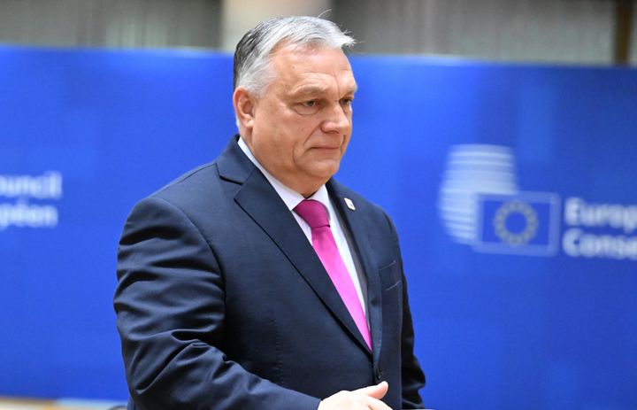 Hungarian Prime Minister Viktor Orban attends European Union Leaders Summit in Brussels.