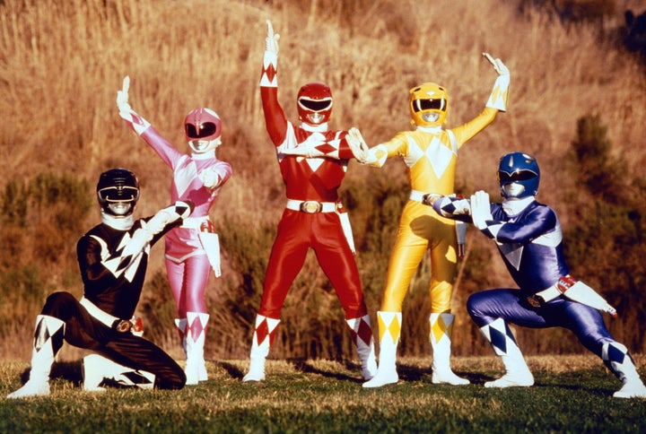 A promotional image from the "Mighty Morphin Power Rangers" series in 1993.