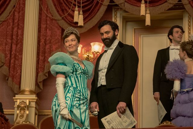 Carrie Coon (left) and Morgan Spector in "The Gilded Age."