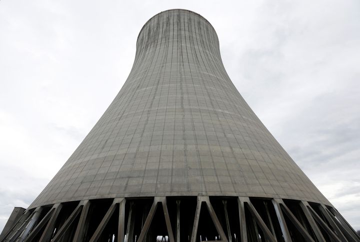 A cooling tower at Nine Mile Point nuclear power plant in Oswego, New York.