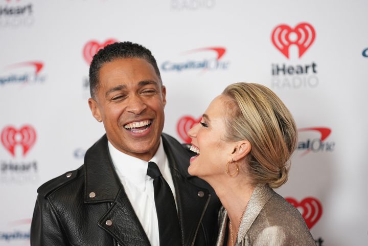 T.J. Holmes and Amy Robach at the iHeartRadio Jingle Ball in New York City.