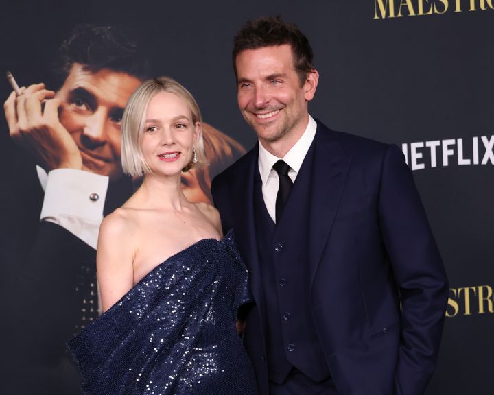 Bradley Cooper and Carey Mulligan at the "Maestro" premiere in Los Angeles.