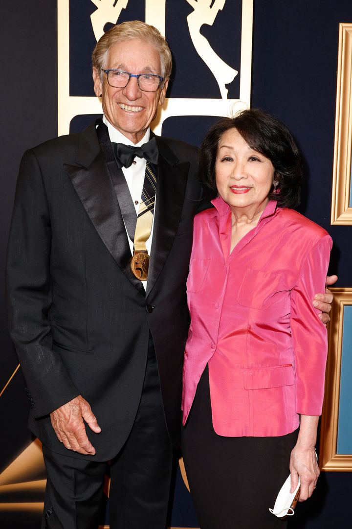 Maury Povich and Connie Chung attend the 50th Daytime Emmy Awards. Povich was set to receive a Lifetime Achievement Award on Saturday.
