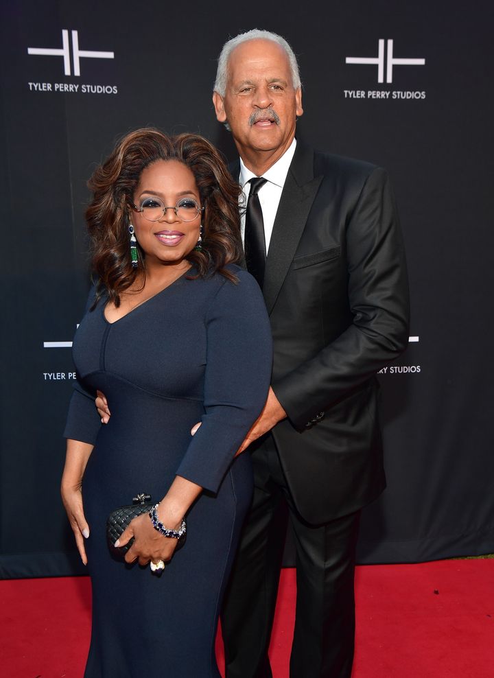 Oprah Winfrey and Stedman Graham were photographed together on Oct. 5, 2019 in Atlanta, Georgia.