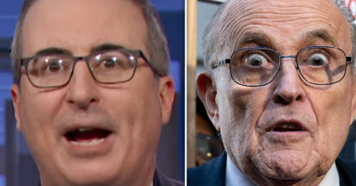 'Wow!': John Oliver Stunned By 'Pathetic' Rudy Giuliani Moment