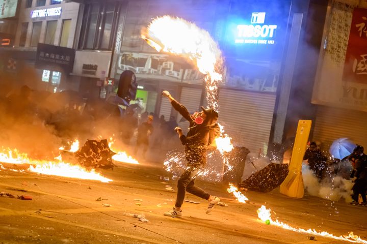 Violent protests in Hong Kong, November 2019