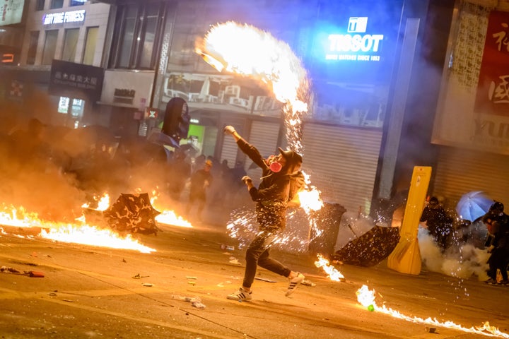 Violent protests in Hong Kong, November 2019