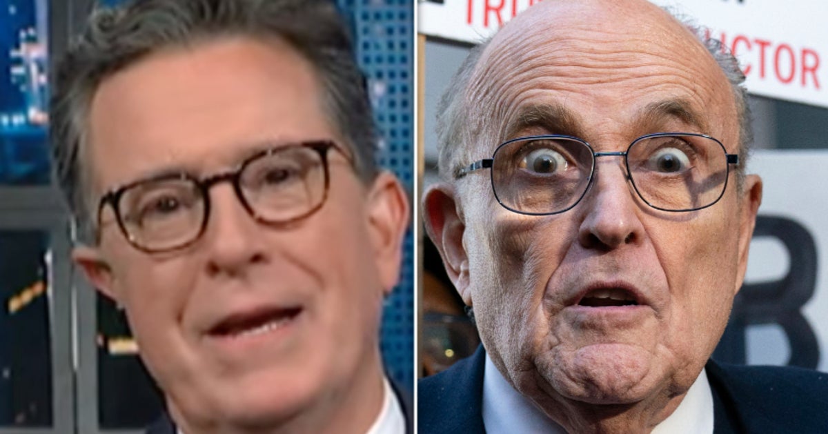 Stephen Colbert Shocks Audience With New Gig Idea For Rudy Giuliani