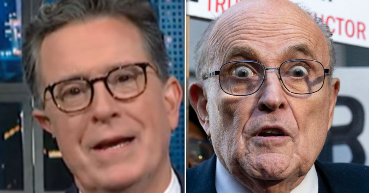 Stephen Colbert Shocks Audience With New Gig Idea For Rudy Giuliani
