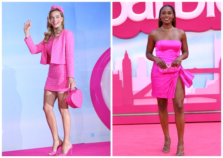 The release of the "Barbie" movie put all things pink into the spotlight, as seen here on Margot Robbie and Issa Rae.