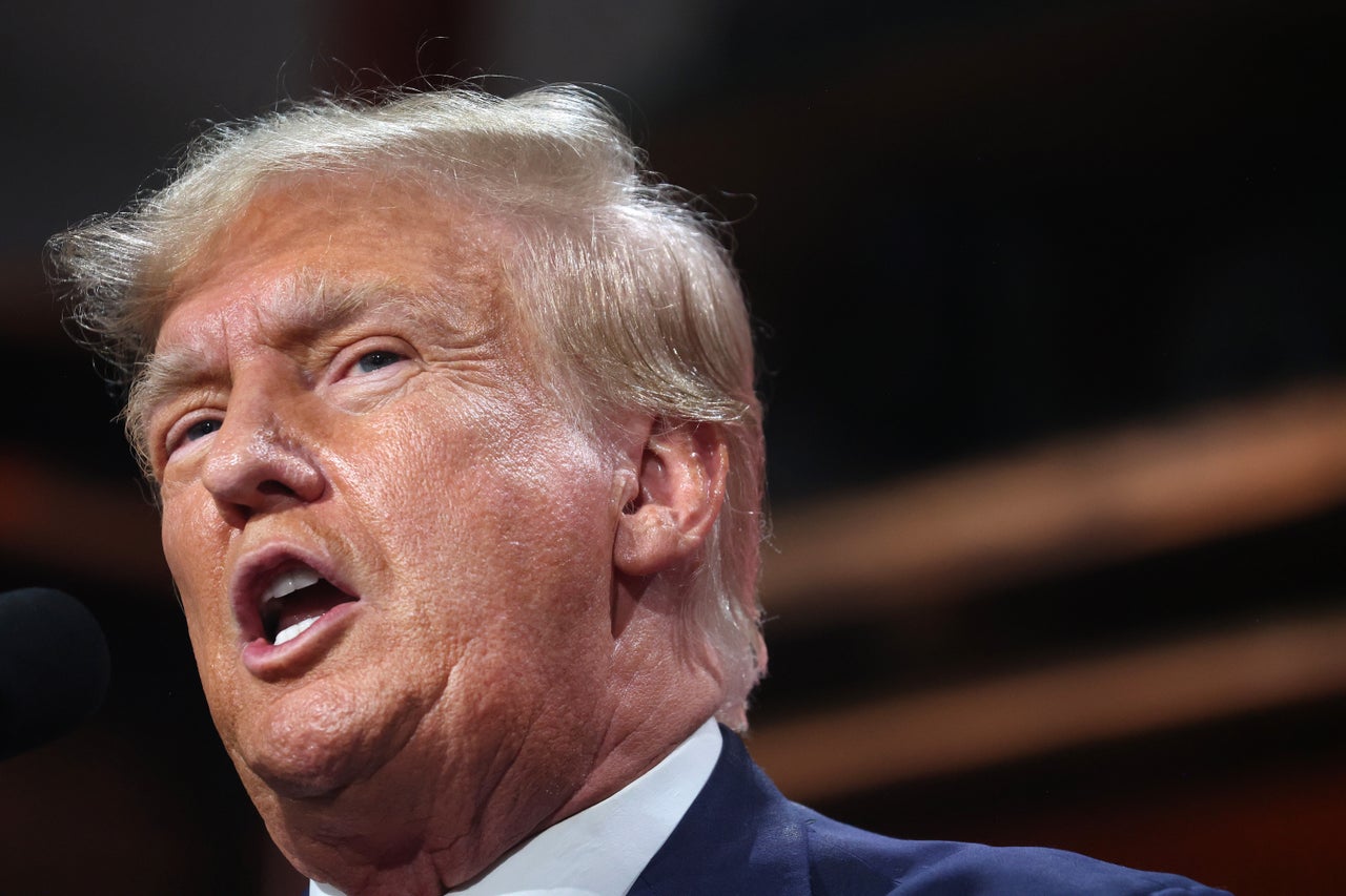 Trump speaking at a non-union auto parts plant in Michigan during the United Auto Workers strike. 