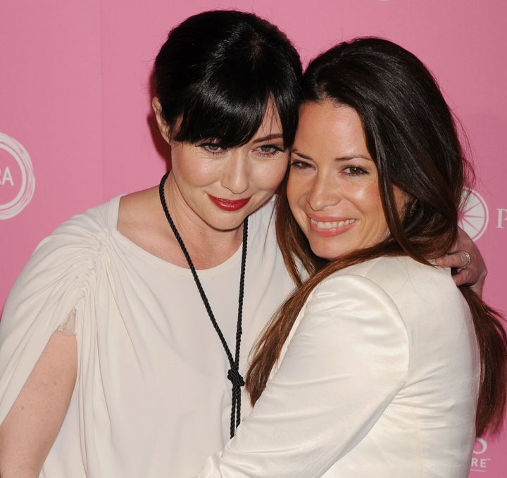 Shannen Doherty and Holly Marie Combs attend a Us Weekly event in 2012.